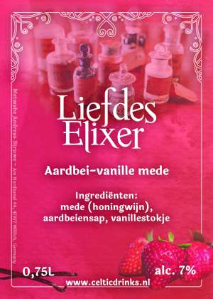 Liefdes Elixer - aardbei-vanille mede